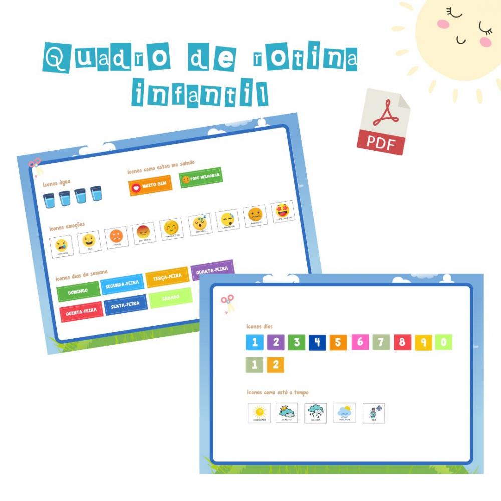 Quadro Rotina Infantil Mundo Bita (digital Pdf)