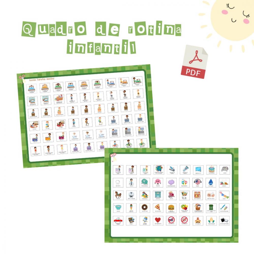 Quadro Rotina Infantil Minecraft (digital Pdf)