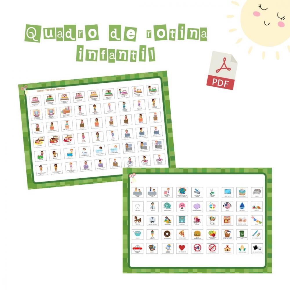 Quadro Rotina Infantil Minecraft (digital Pdf)