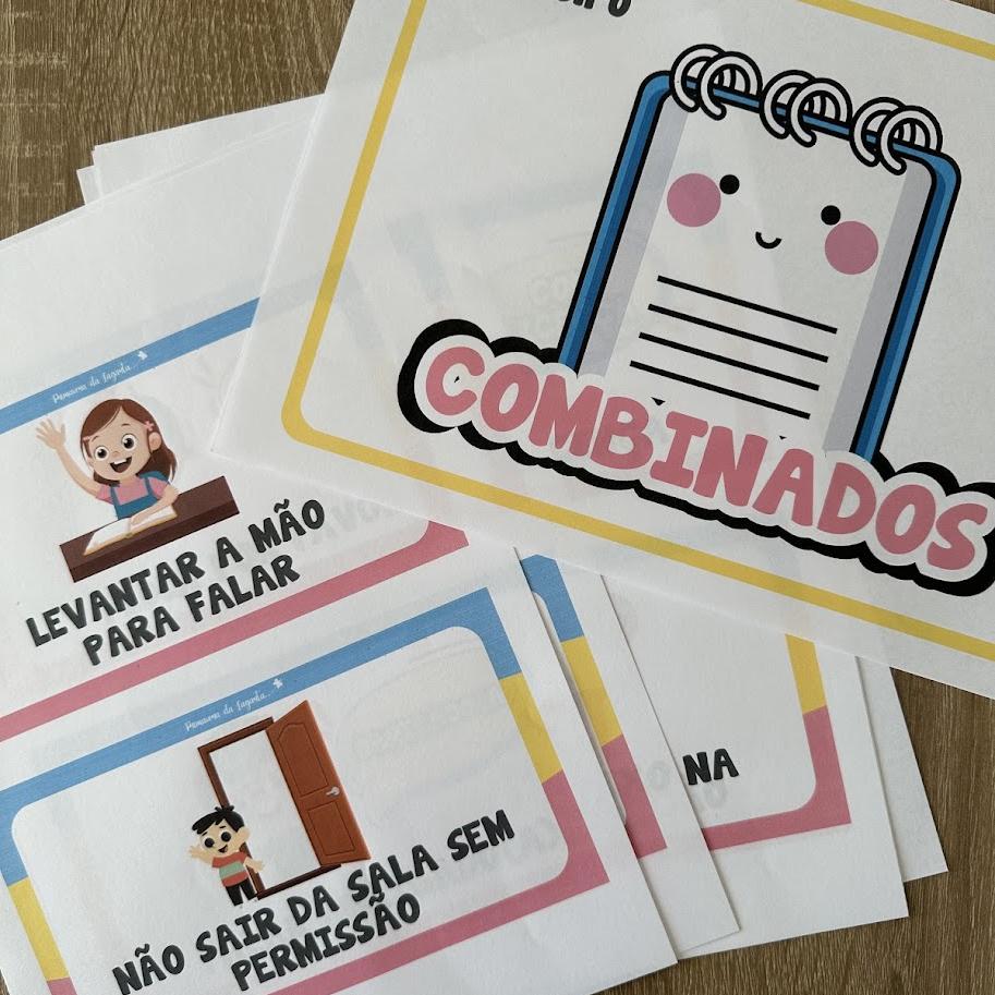 Kit Sala de Aula - Cards Rotina e Combinados (pdf)