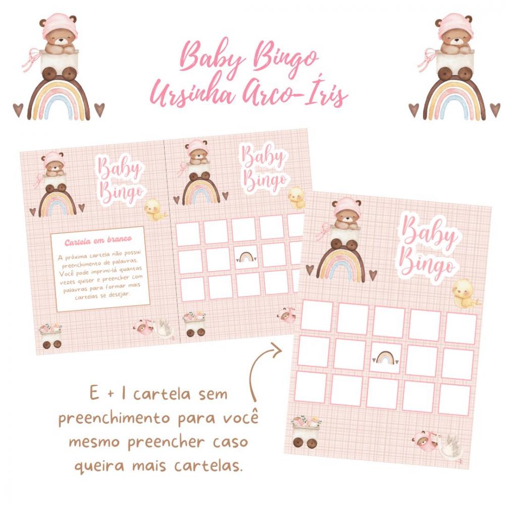 Baby Bingo Ursinha Arco-íris (60 Cartelas) pdf