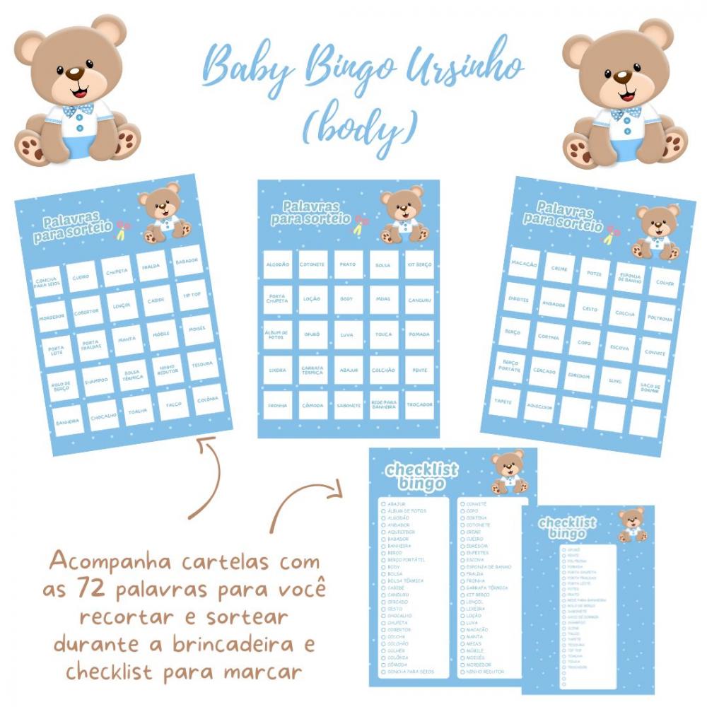 Baby Bingo Ursinho Body Azul Claro (60 Cartelas) pdf