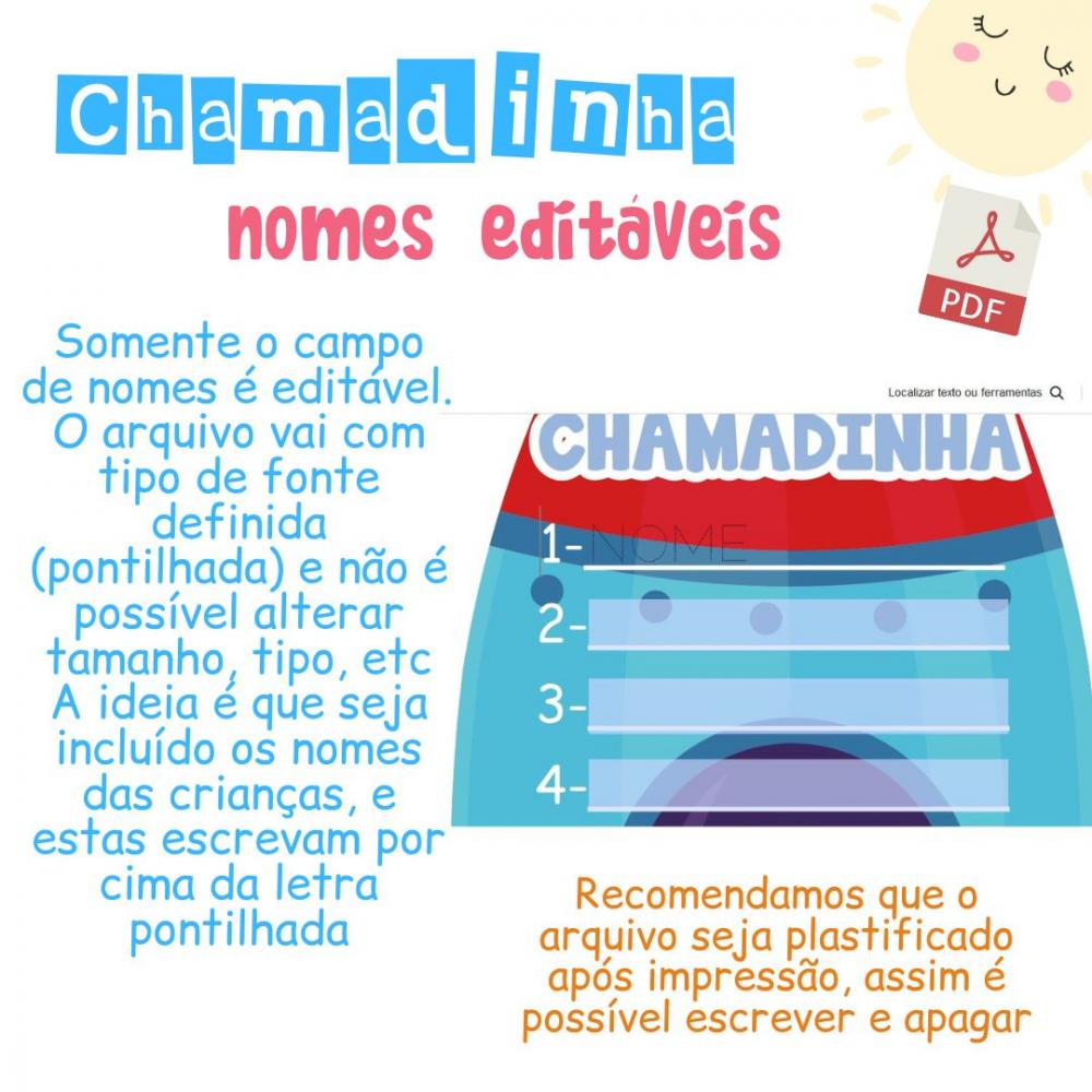 Painel Chamadinha - Foguete (arquivo pdf Editável)