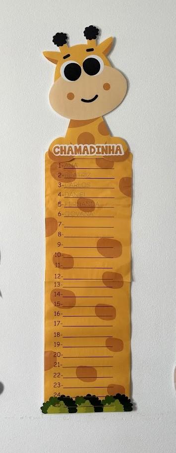 Painel Chamadinha - Girafa (arquivo pdf Editável)
