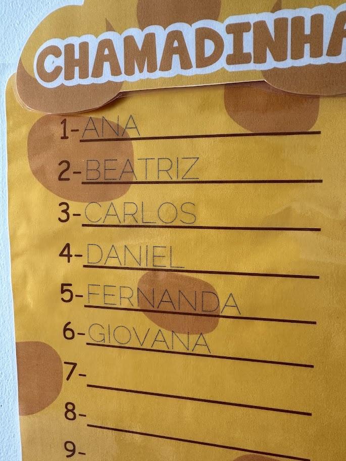 Painel Chamadinha - Girafa (arquivo pdf Editável)