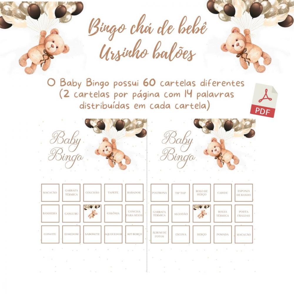 Baby Bingo Ursinho Balões (60 Cartelas) pdf