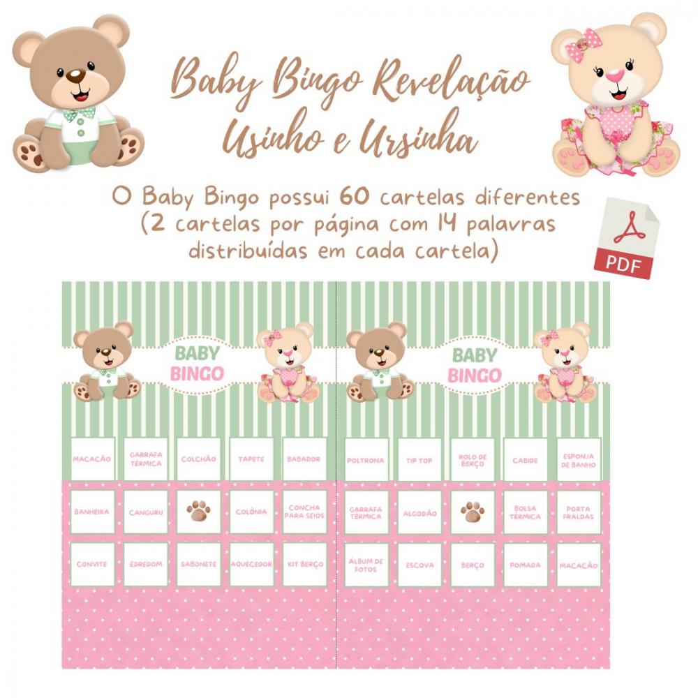 Baby Bingo Revelação Ursinho e Ursinha (60 Cartelas) pdf