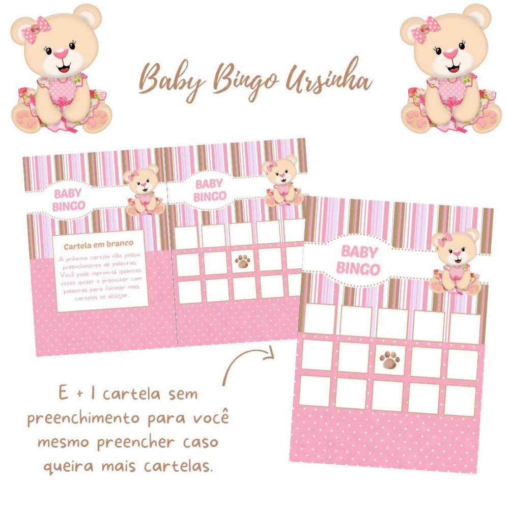 Baby Bingo Ursinha Rosa e Bege (60 Cartelas) pdf