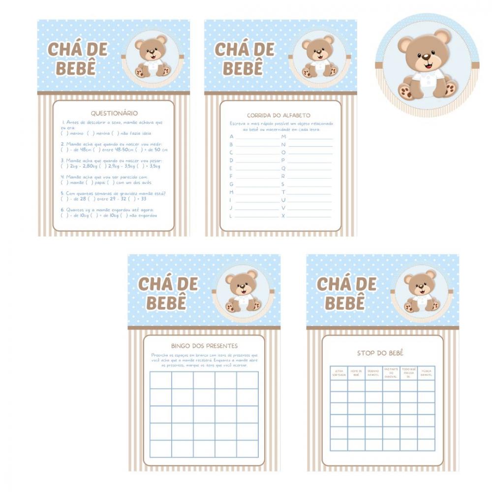 Kit Brincadeiras Chá de Bebê Ursinho -pdf