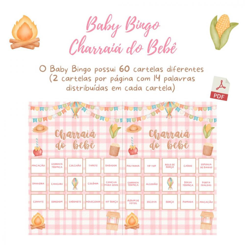 Baby Bingo Charraiá do Bebê - Rosa (60 Cartelas) pdf