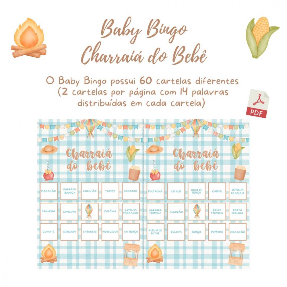 Baby Bingo Charraiá do Bebê - Azul (60 Cartelas) pdf