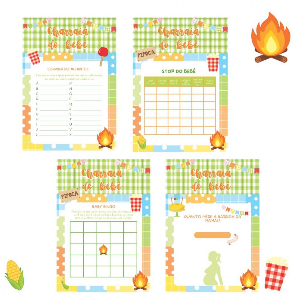 Kit Brincadeiras Charraiá do Bebê Festa Junina/caipira (pdf)