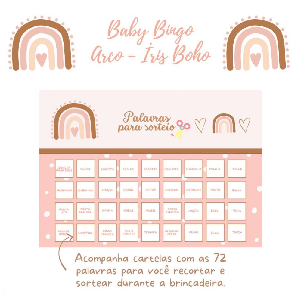 Baby Bingo Arco-íris Boho (60 Cartelas) pdf
