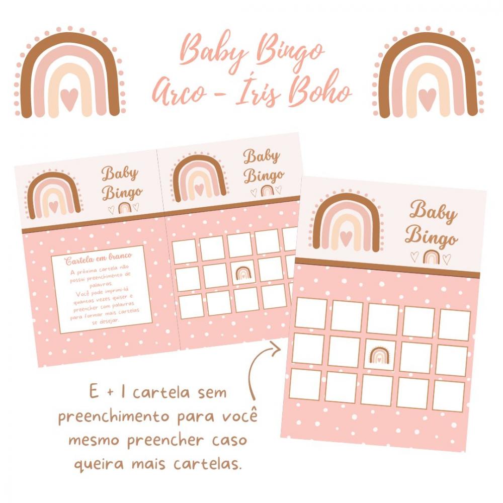 Baby Bingo Arco-íris Boho (60 Cartelas) pdf