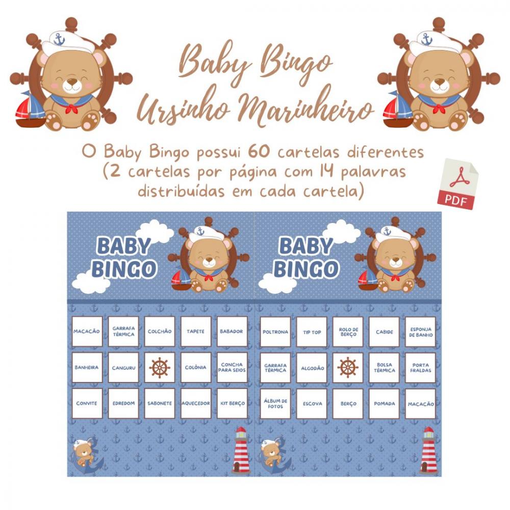 Baby Bingo Ursinho Marinheiro Cute (60 Cartelas) pdf