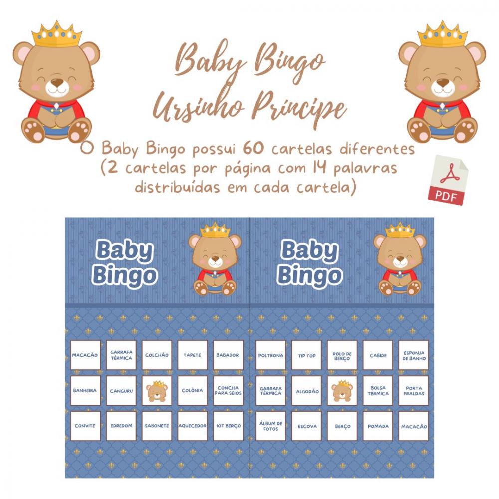 Baby Bingo Ursinho Príncipe Cute (60 Cartelas) pdf