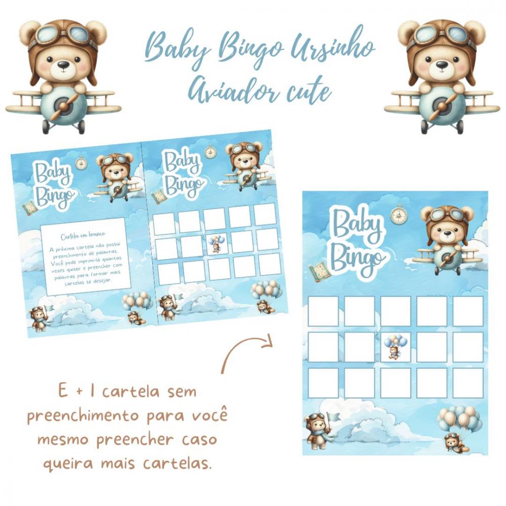 Baby Bingo Ursinho Aviador Cute (60 Cartelas) pdf