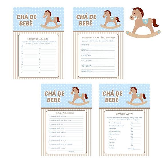 Kit Brincadeiras Chá de Bebê Cavalinho -pdf