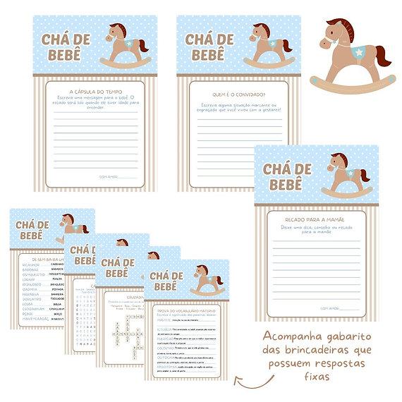 Kit Brincadeiras Chá de Bebê Cavalinho -pdf