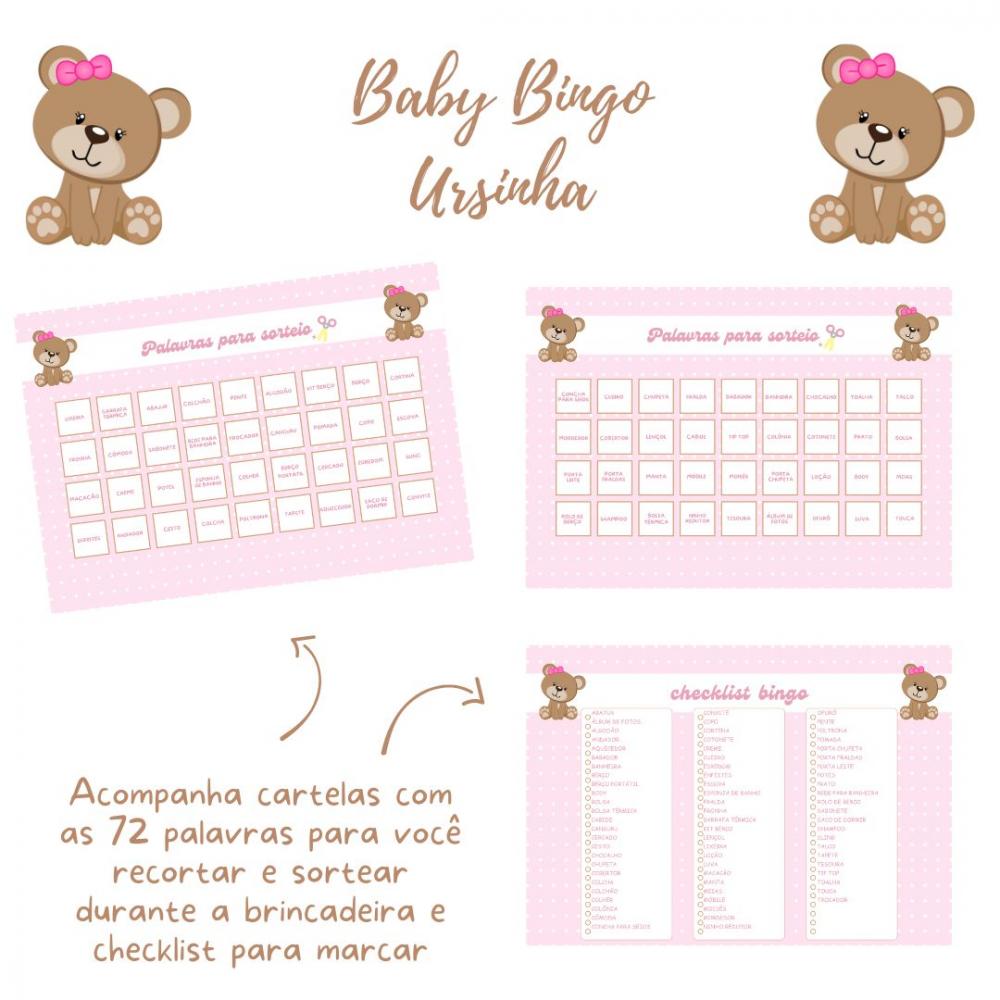 Baby Bingo Ursinha Rosa (60 Cartelas) pdf