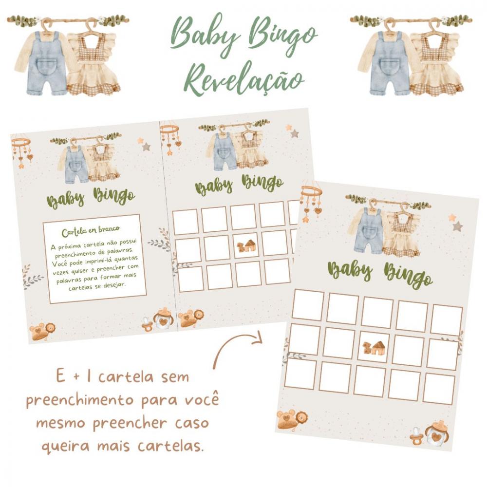 Baby Bingo Chá Revelação Vintage (60 Cartelas) pdf