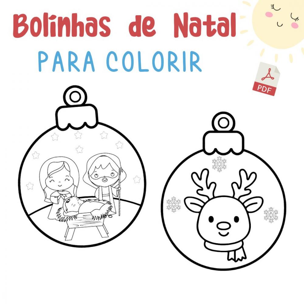 Bolinhas de Natal para Colorir (pdf)