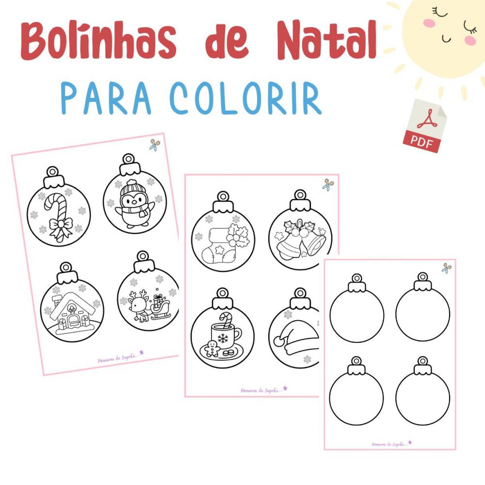Bolinhas de Natal para Colorir (pdf)