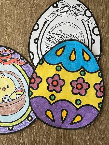 Ovos de Páscoa para Colorir (arquivo Pdf)