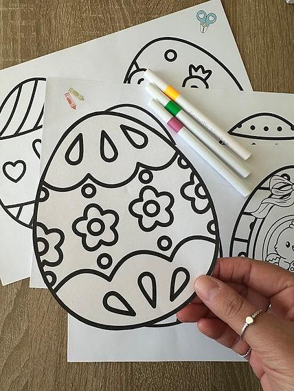 Ovos de Páscoa para Colorir (arquivo Pdf)