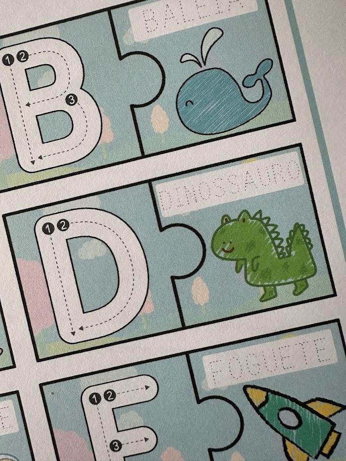 Quebra-cabeça Alfabeto Motricidade Letra Bastão (pdf)