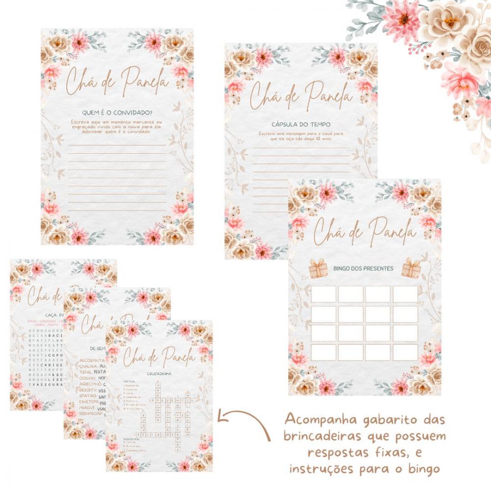 Kit Brincadeiras Chá de Panela Floral (pdf)
