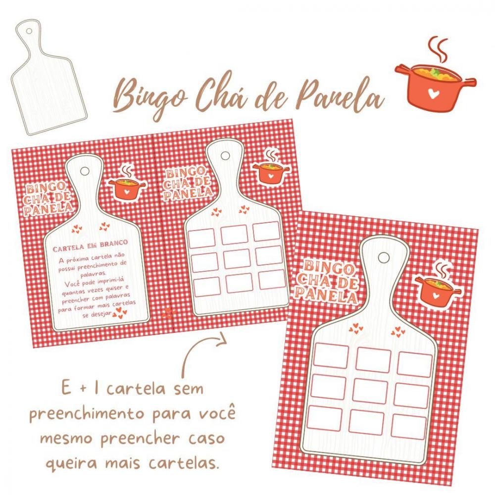 Bingo Chá de Panela Xadrez (100 Cartelas) - pdf