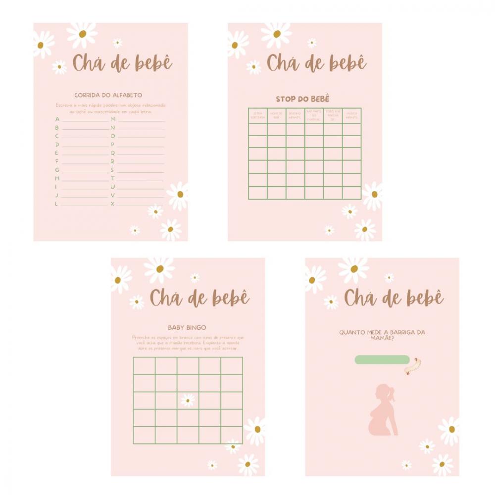 Kit Brincadeiras Chá de Bebê Margaridas (pdf)