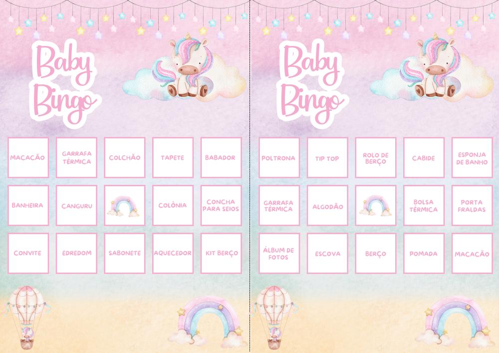 Baby Bingo Unicórnio (60 Cartelas) pdf
