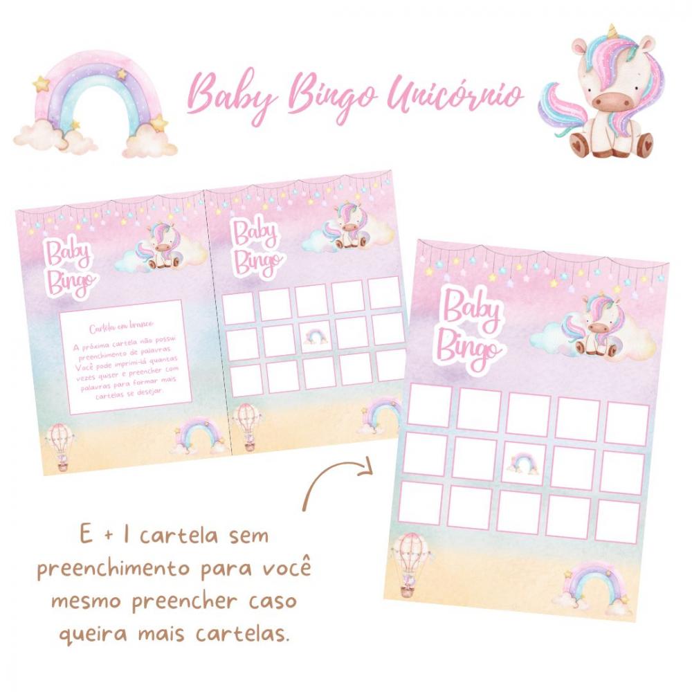 Baby Bingo Unicórnio (60 Cartelas) pdf