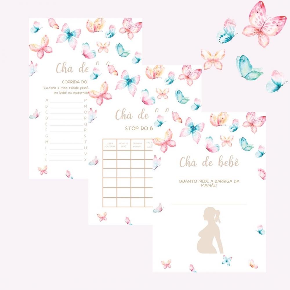 Kit Brincadeiras Chá de Bebê Borboletas (pdf)