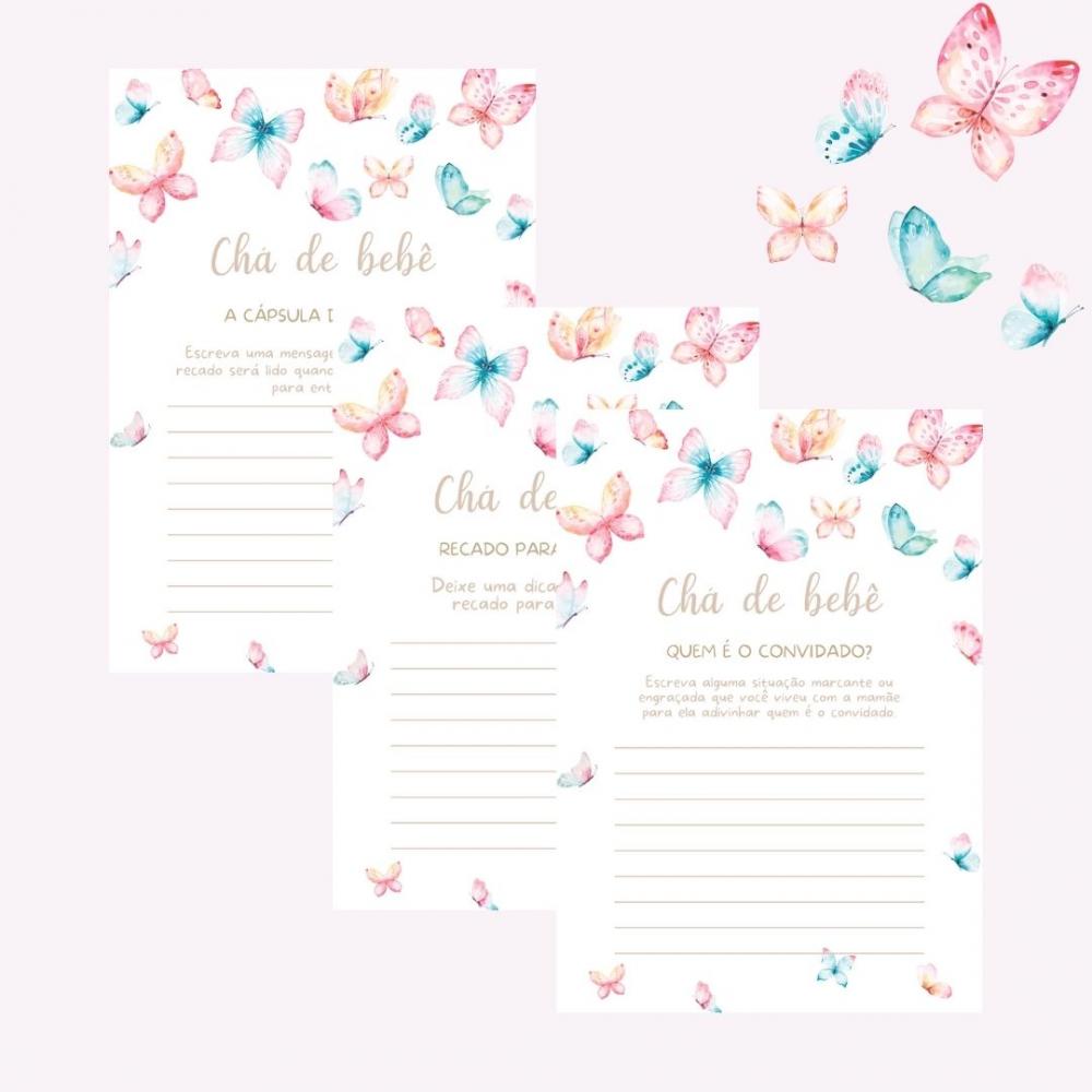 Kit Brincadeiras Chá de Bebê Borboletas (pdf)