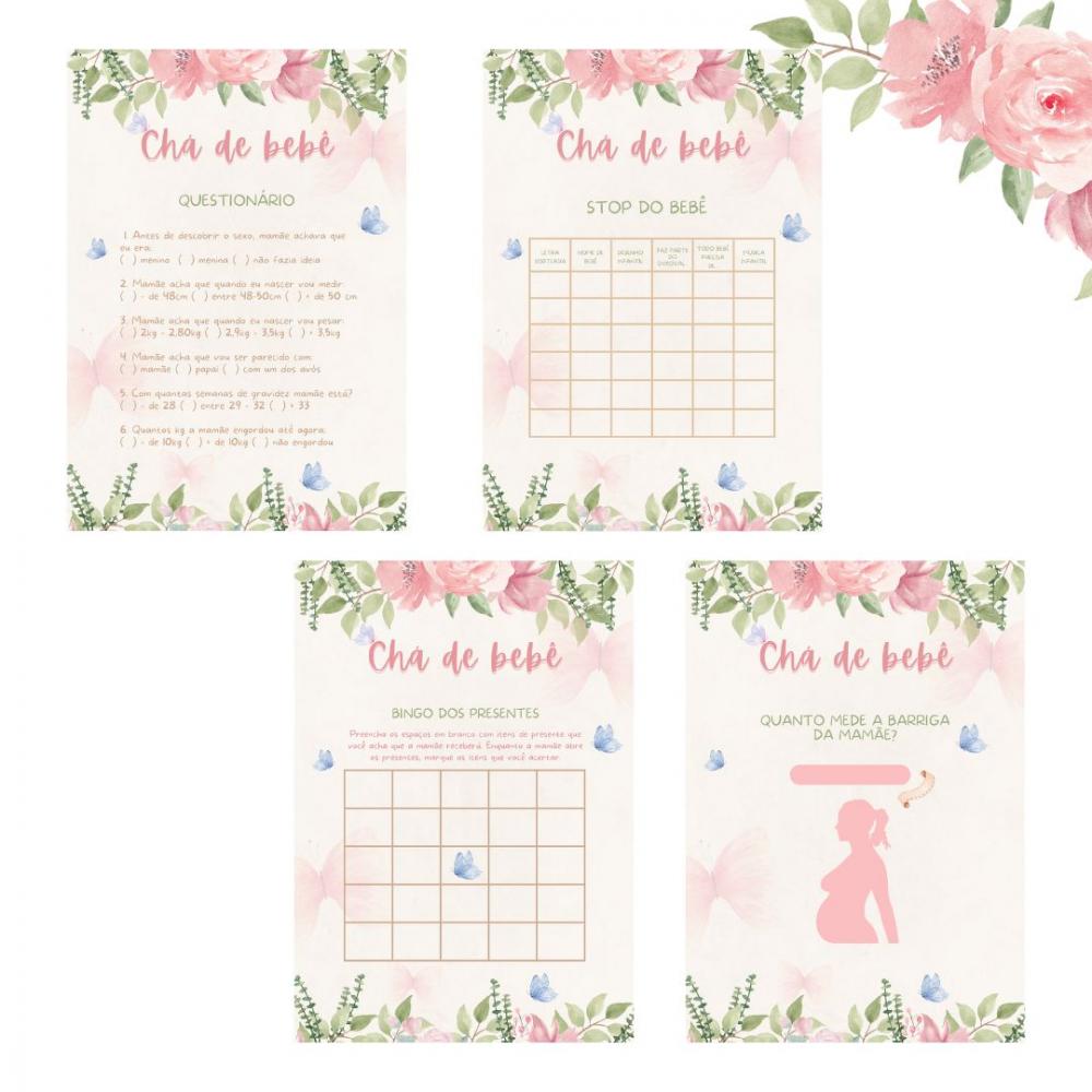 Kit Brincadeiras Chá de Bebê Floral (pdf)