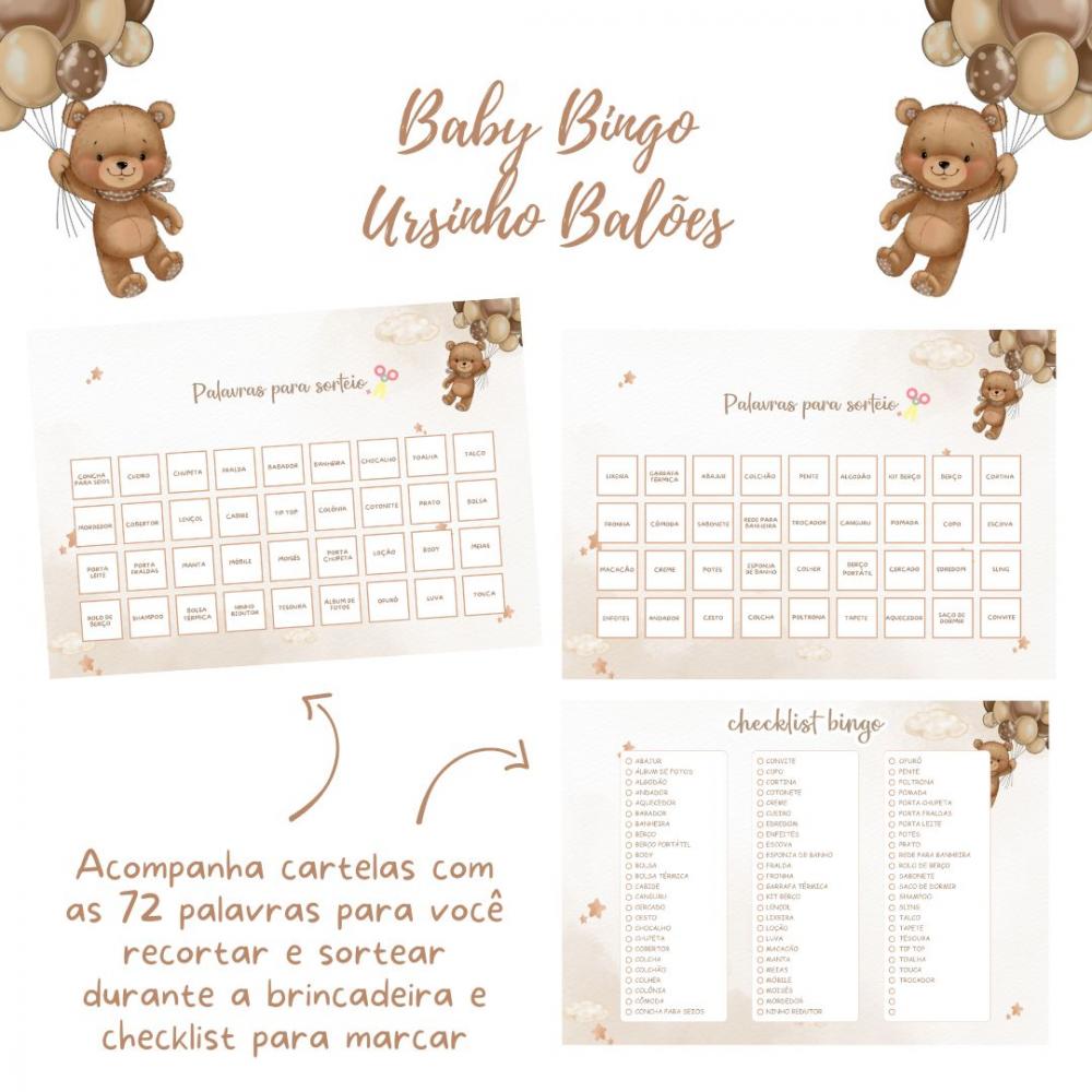 Baby Bingo Ursinho Balões (60 Cartelas) pdf