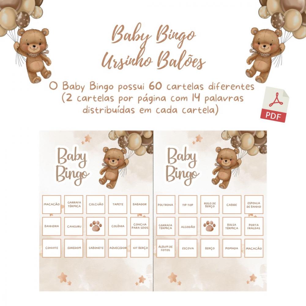 Baby Bingo Ursinho Balões (60 Cartelas) pdf