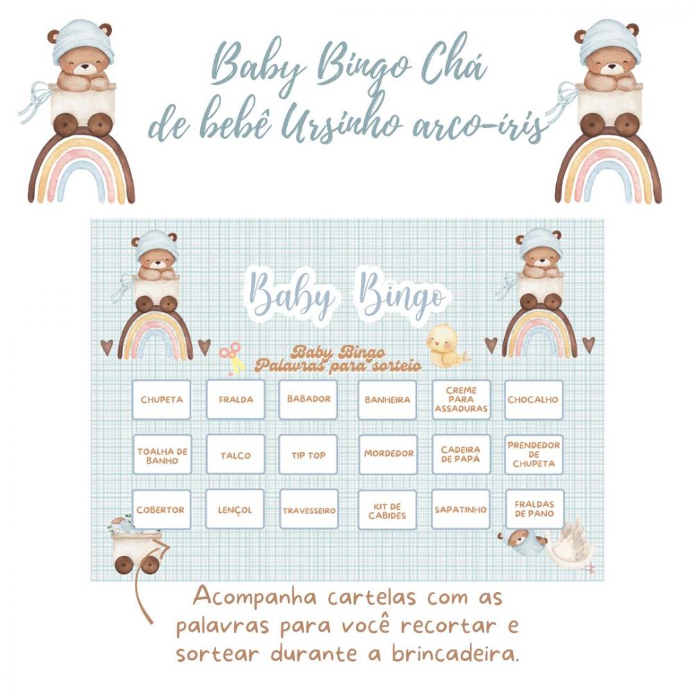 Baby Bingo Ursinho Arco-íris - 100 Cartelas pdf