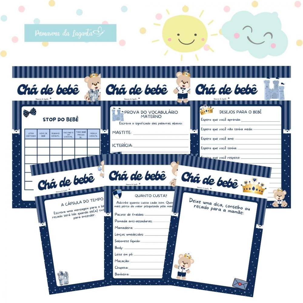 Kit Brincadeiras Chá de Bebê Ursinho Príncipe (pdf)