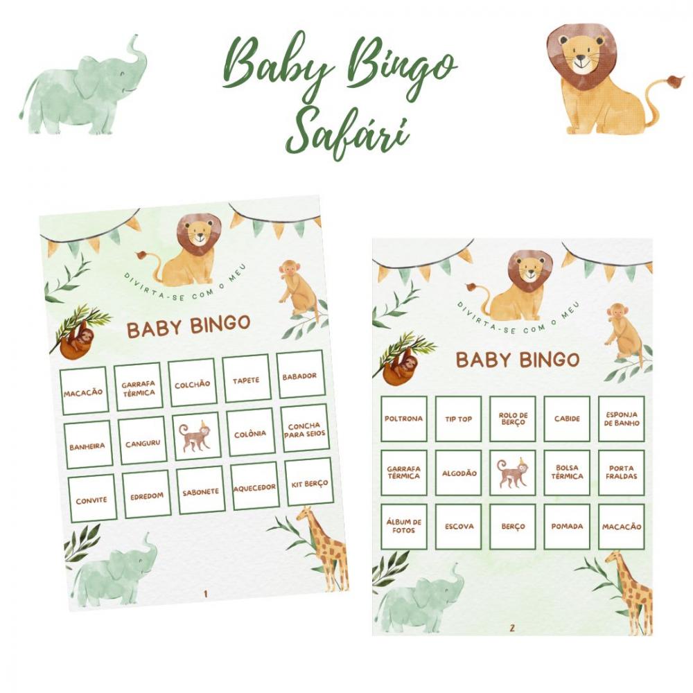 Baby Bingo Safári - 60 cartelas (PDF)