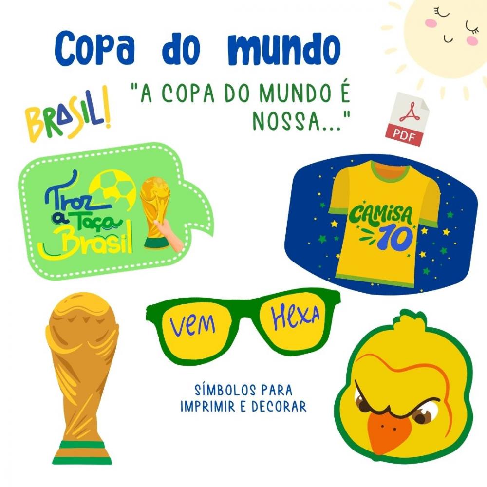 Copa do mundo 2026: bandeirolas e plaquinhas para fotos (PDF)