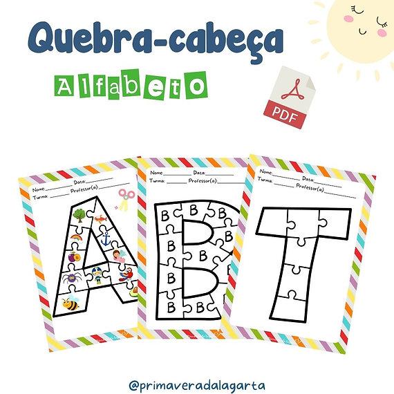 Quebra-cabeça alfabeto letra (Arquivo digital PDF)