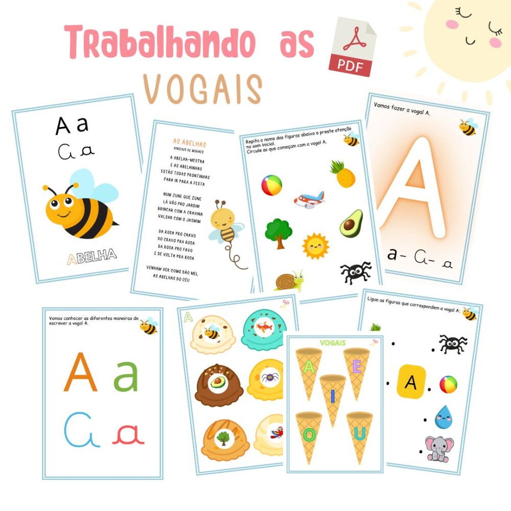 Atividade Trabalhando as vogais PDF