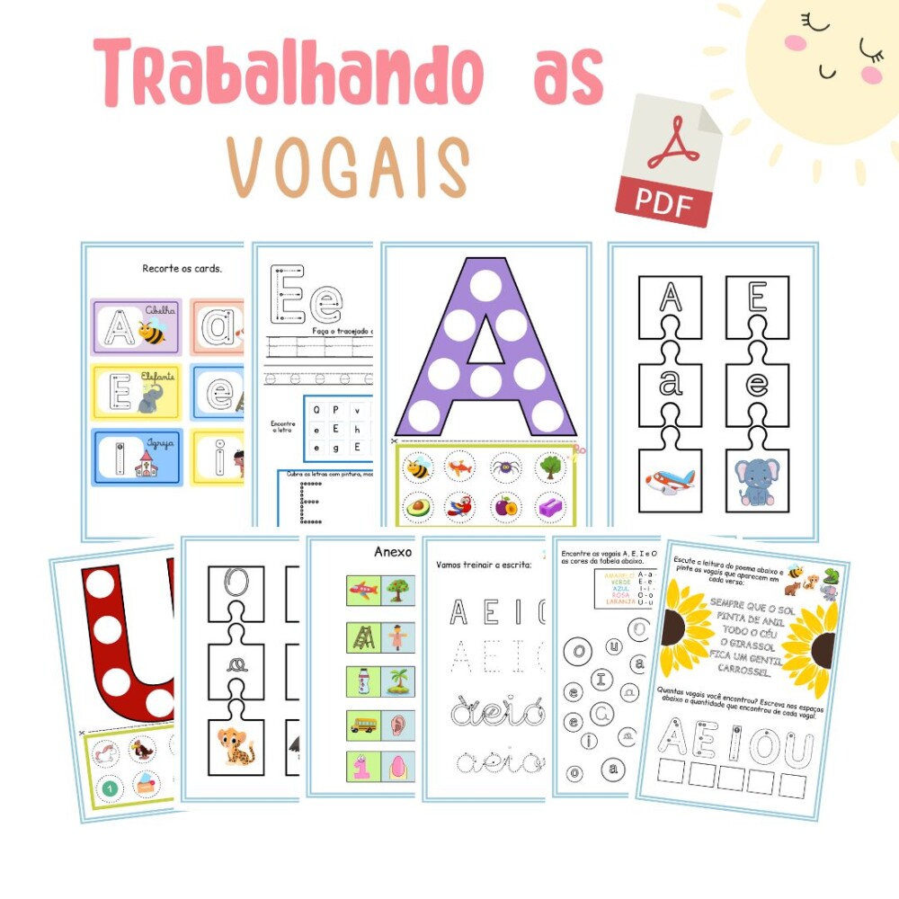 Atividade Trabalhando as vogais PDF