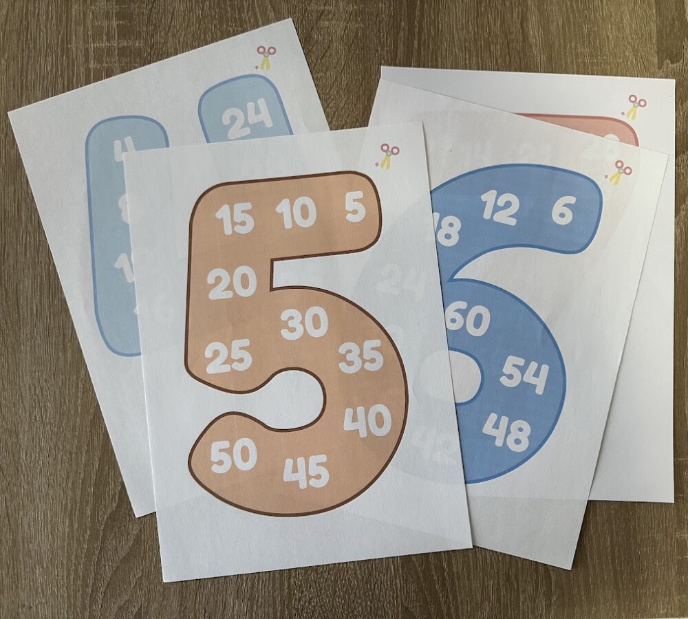 Cards e Cartazes Tabuada de multiplicação (PDF)