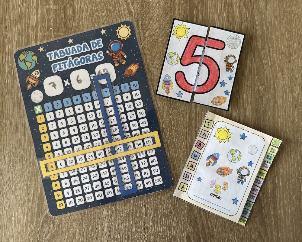 Tabuada de multiplicação - Astronauta (PDF)