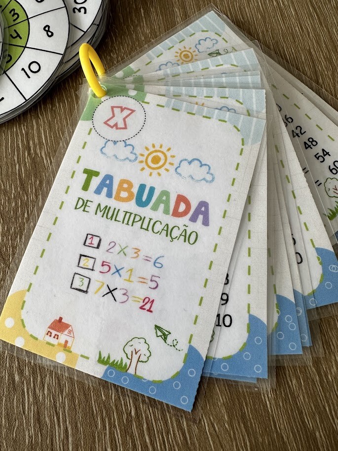 Chaveiro tabuada de multiplicação (PDF)
